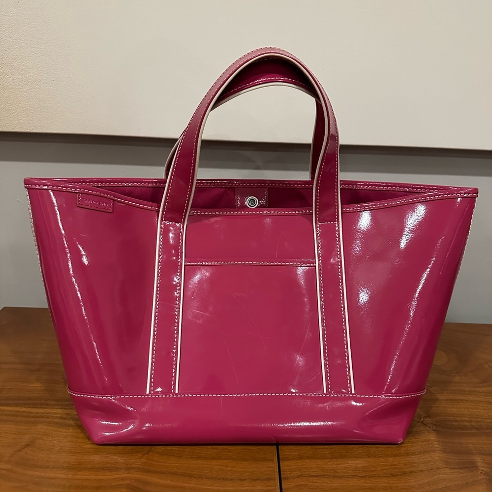 Land’s End Pink Patent Leather Tote Bag